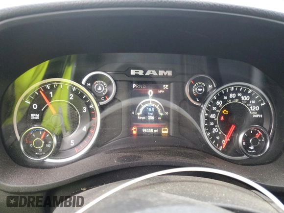 2022 Ram 2500 Big Horn with VIN 3C6UR5DLXNG191204, listed as a Copart auction lot 45698525 with 98,358 mi miles and Salvage Title. Bid and sale history available at carsss.com. Image 9.