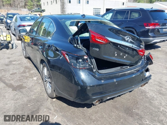 2023 Infiniti Q50 Luxe z VIN JN1EV7BR7PM541712, wystawiony jako IAAI lot #41942433 z przebiegiem 8 512 mil mil oraz . Historia ofert i sprzedaży dostępna na DreamBid. Obrazek 3.