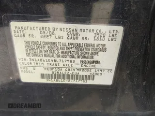 2008 Nissan Sentra S with VIN 3N1AB61E48L717983, listed as a IAAI auction lot 42644759 with 203,654 mi miles and . Bid and sale history available at DreamBid. Image 9.
