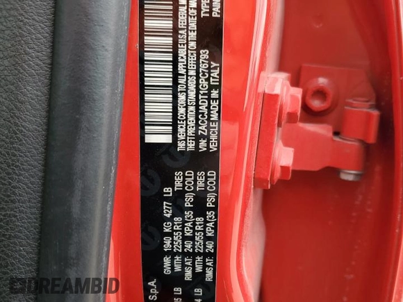 2016 Jeep Renegade Limited z VIN ZACCJADT1GPC76793, wystawiony jako Copart lot #47093365 z przebiegiem 129 838 mil mil oraz Szkoda całkowita • Salvage title. Historia ofert i sprzedaży dostępna na DreamBid. Obrazek 13.