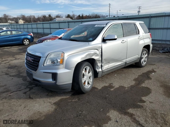 2017 GMC Terrain SLE with VIN 2GKALMEK8H6121556, listed as a Copart auction lot 46596925 with NaN miles and Salvage Title. Bid and sale history available at carsss.com. Image 1.