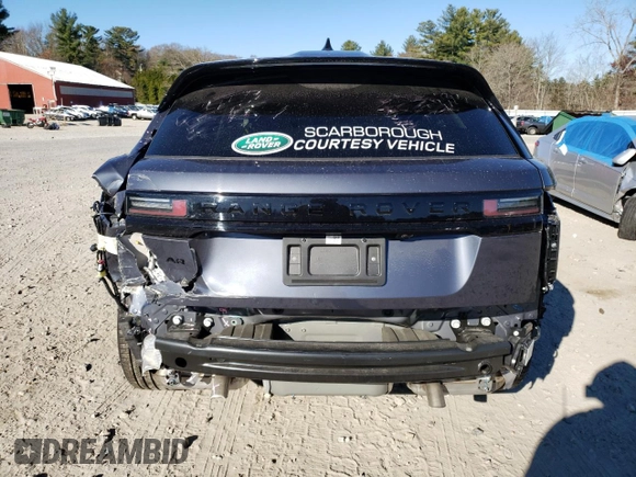 2024 Land Rover Range Rover Velar S with VIN SALYJ2EX6RA391625, listed as a Copart auction lot 80262574 with 3,706 mi miles and Salvage Title. Bid and sale history available at DreamBid. Image 6.