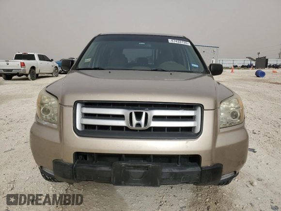 2007 Honda Pilot LX with VIN 5FNYF28147B002159, listed as a Copart auction lot 47433135 with 157,187 mi miles and Salvage Title. Bid and sale history available at carsss.com. Image 5.