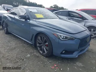 2021 Infiniti Q60 RED SPORT 400 with VIN JN1FV7LKXMM530401, listed as a IAAI auction lot 41409153 with 31,247 mi miles. Bid and sale history available at carsss.com. Image 1.