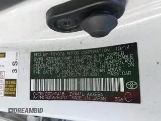 2014 Toyota Prius Two z VIN JTDZN3EU7EJ014081, wystawiony jako IAAI lot #42087904 z przebiegiem 259 570 mil mil oraz . Historia ofert i sprzedaży dostępna na DreamBid. Obrazek 9.