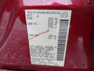 2014 Nissan Altima 2.5 S with VIN 1N4AL3AP2EN368365, listed as a IAAI auction lot 41866662 with 202,123 mi miles. Bid and sale history available at carsss.com. Image 9.