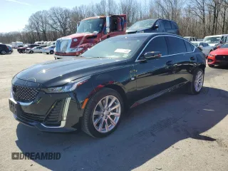 2024 Cadillac CT5 Luxury with VIN 1G6DX5RK1R0108447, listed as a Copart auction lot 49640635 with 16,455 mi miles and Salvage title. Bid and sale history available at DreamBid. Image 1.
