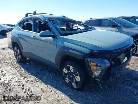 2024 Hyundai Kona SEL with VIN KM8HBCAB4RU162309, listed as a IAAI auction lot 41355222 with 9,264 mi miles. Bid and sale history available at carsss.com. Image 1.