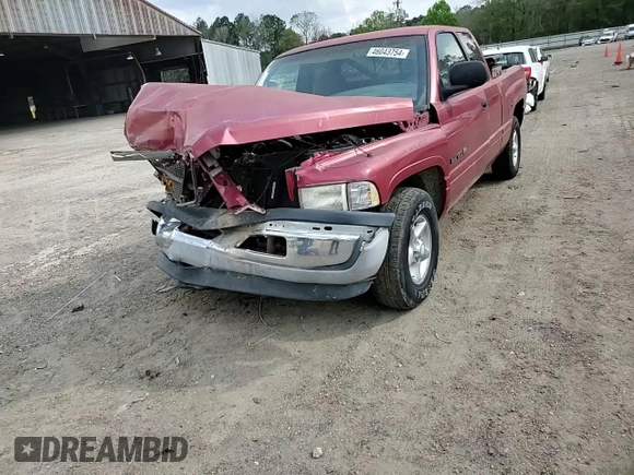 1999 Dodge 1500 with VIN 3B7HC12Y6XG206223, listed as a Copart auction lot 46043754 with 177,716 mi miles and Salvage Title. Bid and sale history available at DreamBid. Image 12.