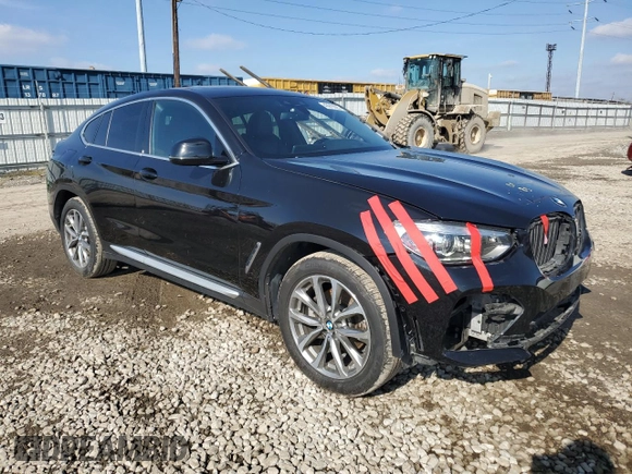 2019 BMW X4 xDrive30i with VIN 5UXUJ3C50KLG54412, listed as a Copart auction lot 43918025 with 83,106 mi miles and Salvage Title. Bid and sale history available at carsss.com. Image 4.