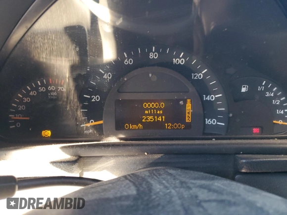 2001 Mercedes-Benz C 320 with VIN WDBRF64J91F094307, listed as a Copart auction lot 85820654 with 235,141 mi miles and Salvage Title. Bid and sale history available at DreamBid. Image 9.