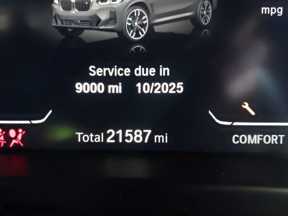 2023 BMW X4 M40i with VIN 5UX43DT03P9R26280, listed as a IAAI auction lot 41318355 with 21,587 mi miles. Bid and sale history available at carsss.com. Image 15.