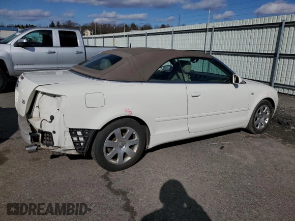 2004 Audi A4 3.0L with VIN WAUDT48H14K011915, listed as a Copart auction lot 45572975 with 128,648 mi miles and Salvage Title. Bid and sale history available at carsss.com. Image 3.