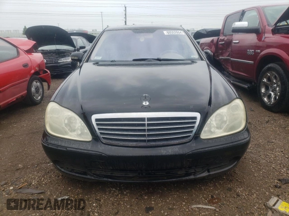 2004 Mercedes-Benz S-Class with VIN WDBNG75J34A416313, listed as a Copart auction lot 60552654 with 0 mi miles and Clean Title. Bid and sale history available at carsss.com. Image 5.