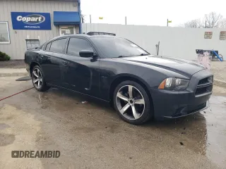 2014 Dodge Charger SXT with VIN 2C3CDXHG4EH277625, listed as a Copart auction lot 50568375 with 135,843 mi miles and Salvage Title. Bid and sale history available at carsss.com. Image 4.
