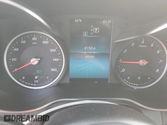 2020 Mercedes-Benz GLC with VIN WDC0G8EB5LF722435, listed as a Copart auction lot 52681275 with 80,088 mi miles and Salvage Title. Bid and sale history available at carsss.com. Image 9.
