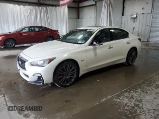 2019 Infiniti Q50 Red Sport 400 с VIN JN1FV7AR2KM830124, выставлен на аукционе Copart как лот 56901335 с пробегом 81 603 миль миль и Списание • Salvage title. История ставок и продаж доступна на DreamBid. Изображение 1.