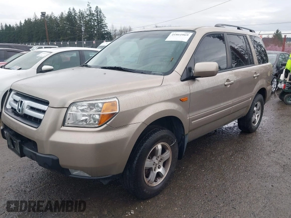 2006 Honda Pilot EX-L with VIN 2HKYF18706H529579, listed as a IAAI auction lot 41861069 with 222,641 mi miles and . Bid and sale history available at DreamBid. Image 2.