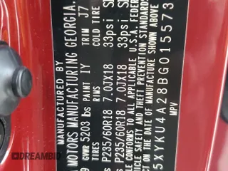 2011 Kia Sorento EX with VIN 5XYKU4A28BG015573, listed as a Copart auction lot 86657014 with 88,250 mi miles and Salvage Title. Bid and sale history available at carsss.com. Image 13.