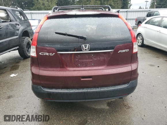 2013 Honda CR-V EX-L with VIN 5J6RM4H72DL018776, listed as a Copart auction lot 47852605 with Not Provided miles and Clean Title. Bid and sale history available at carsss.com. Image 6.