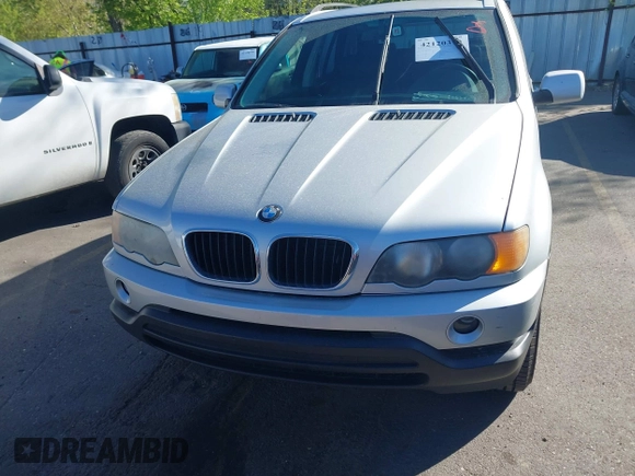 2002 BMW X5 3.0i with VIN 5UXFA53552LP28490, listed as a IAAI auction lot 42120379 with 137,272 mi miles. Bid and sale history available at carsss.com. Image 6.