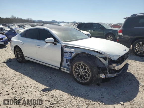 2024 Genesis G80 2.5T z VIN KMTGB4SC8RU225801, wystawiony jako Copart lot #48761985 z przebiegiem 12 844 mil mil oraz Szkoda całkowita • Salvage title. Historia ofert i sprzedaży dostępna na DreamBid. Obrazek 4.