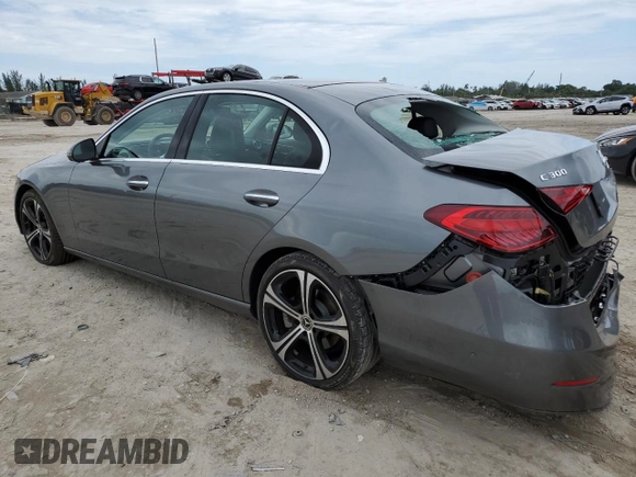 2022 Mercedes-Benz C 300 with VIN W1KAF4GB1NR007727, listed as a Copart auction lot 67878504 with 12,880 mi miles and Salvage Title. Bid and sale history available at DreamBid. Image 2.