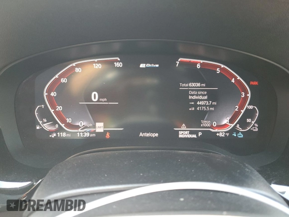 2020 BMW 5 Series 530e with VIN WBAJA9C03LCD28842, listed as a Copart auction lot 69901984 with 63,036 mi miles and Salvage Title. Bid and sale history available at DreamBid. Image 9.