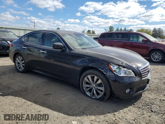 2013 Infiniti M37 with VIN JN1BY1AR0DM605108, listed as a Copart auction lot 75910244 with 94,284 mi miles and Salvage Title. Bid and sale history available at carsss.com. Image 4.