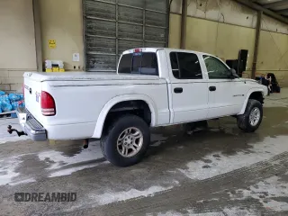 2002 Dodge Dakota SLT with VIN 1B7HG48N32S502224, listed as a Copart auction lot 44033265 with 261,381 mi miles and Salvage Title. Bid and sale history available at carsss.com. Image 3.