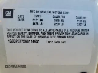 2006 Cadillac CTS with VIN 1G6DP577X60114631, listed as a Copart auction lot 76966734 with 79,751 mi miles and Salvage Title. Bid and sale history available at carsss.com. Image 12.