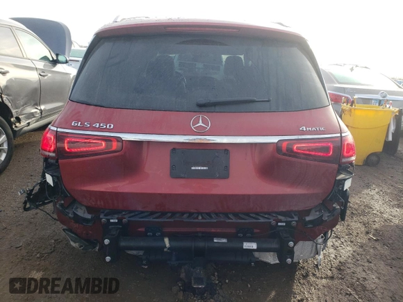 2021 Mercedes-Benz GLS 450 with VIN 4JGFF5KE4MA423240, listed as a Copart auction lot 80464263 with 34,049 mi miles and . Bid and sale history available at DreamBid. Image 6.