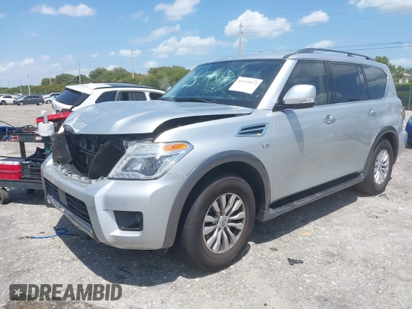 2019 Nissan Armada SL with VIN JN8AY2ND3K9085763, listed as a IAAI auction lot 41972072 with 109,555 mi miles. Bid and sale history available at carsss.com. Image 2.