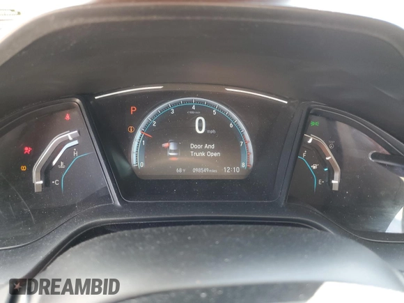 2019 Honda Civic Sedan LX with VIN 19XFC2F65KE047480, listed as a Copart auction lot 49339245 with 98,549 mi miles and Salvage Title. Bid and sale history available at carsss.com. Image 9.