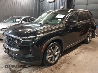 2025 Infiniti QX60 Luxe with VIN 5N1AL1FS8SC347471, listed as a IAAI auction lot 42505447 with 2,706 mi miles and . Bid and sale history available at DreamBid. Image 20.