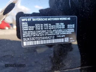 2025 BMW X4 xDrive30i z VIN 5UX33DT02S9X64212, wystawiony jako Copart lot #83121124 z przebiegiem Nie podano mil oraz Szkoda całkowita • Salvage title. Historia ofert i sprzedaży dostępna na DreamBid. Obrazek 15.