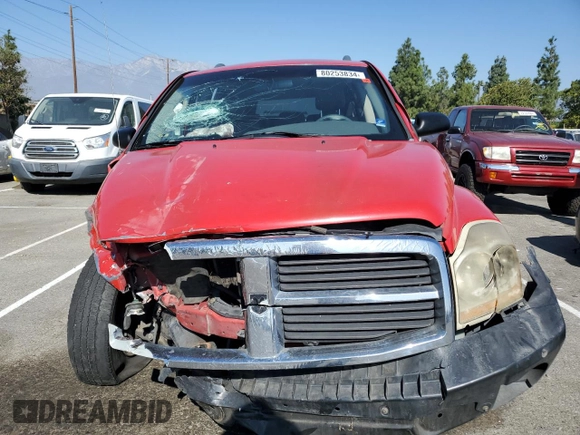 2006 Dodge Durango SXT with VIN 1D4HD38K86F174504, listed as a Copart auction lot 80253834 with 185,386 mi miles and Salvage title. Bid and sale history available at DreamBid. Image 5.