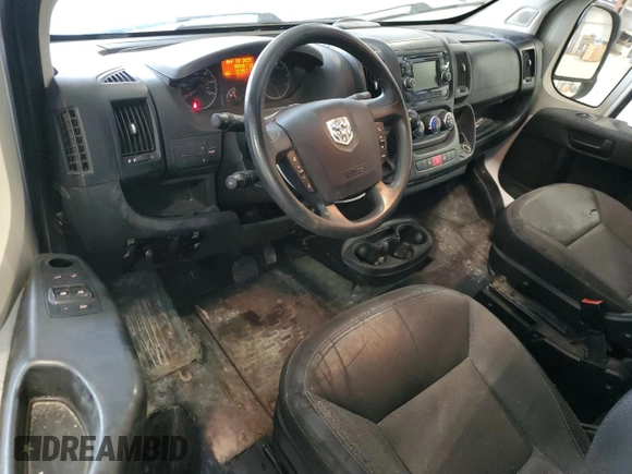 2017 Ram ProMaster Cargo with VIN 3C6TRVDG9HE550721, listed as a Copart auction lot 53695575 with 100,559 mi miles and Salvage Title. Bid and sale history available at carsss.com. Image 8.