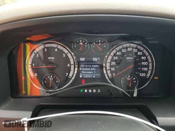 2009 Dodge 1500 SLT with VIN 1D3HV13T19S702739, listed as a Copart auction lot 55923585 with 125,251 mi miles and Clean Title. Bid and sale history available at carsss.com. Image 9.