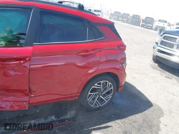 2023 Hyundai Kona N Line with VIN KM8K33A39PU951418, listed as a IAAI auction lot 41834000 with 31,046 mi miles and . Bid and sale history available at carsss.com. Image 17.