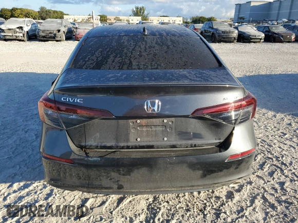 2025 Honda Civic Sedan Sport with VIN 2HGFE2F57SH524398, listed as a Copart auction lot 44771275 with 3,918 mi miles and Salvage Title. Bid and sale history available at carsss.com. Image 6.