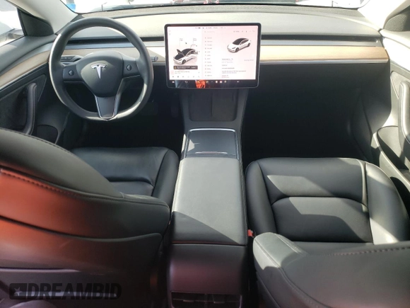 2022 Tesla Model 3 Long Range with VIN 5YJ3E1EB2NF210008, listed as a Copart auction lot 47298585 with 53,753 mi miles and Salvage Title. Bid and sale history available at carsss.com. Image 8.