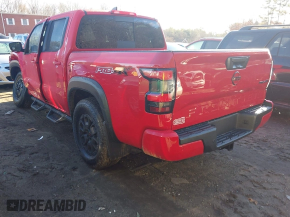 2024 Nissan Frontier SV with VIN 1N6ED1EK6RN609634, listed as a IAAI auction lot 41187993 with 21,034 mi miles and . Bid and sale history available at DreamBid. Image 3.