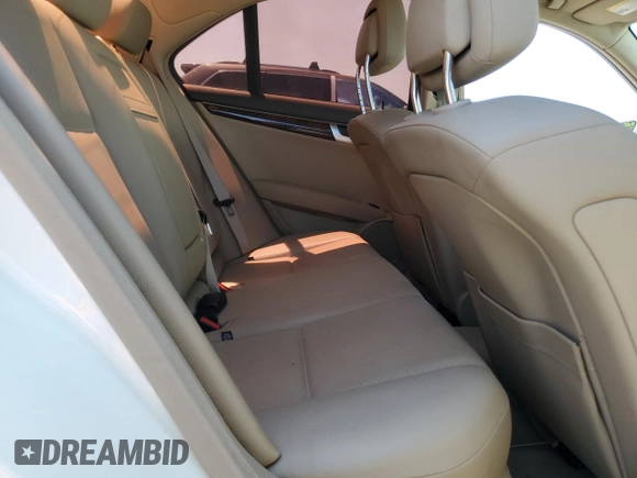 2012 Mercedes-Benz C 300 Sport with VIN WDDGF8BBXCA711039, listed as a Copart auction lot 61417975 with 131,692 mi miles and Salvage title. Bid and sale history available at DreamBid. Image 10.