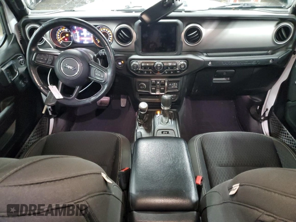 2021 Jeep Wrangler Unlimited Sport Altitude with VIN 1C4HJXDG1MW607186, listed as a Copart auction lot 76136914 with 37,242 mi miles and Salvage Title. Bid and sale history available at carsss.com. Image 8.