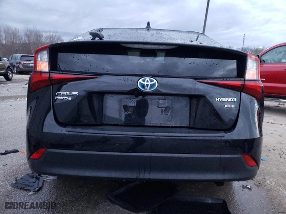 2022 Toyota Prius LE with VIN JTDL9MFU0N3031954, listed as a Copart auction lot 86053844 with 53,625 mi miles and Non Repairable. Bid and sale history available at carsss.com. Image 6.