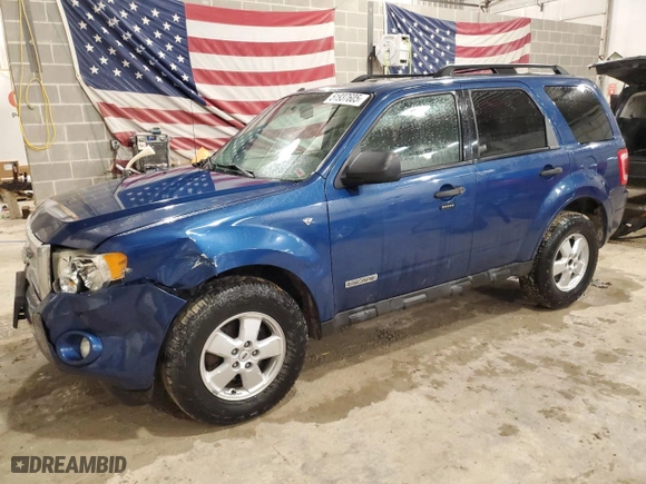 2008 Ford Escape XLT with VIN 1FMCU03108KC82318, listed as a Copart auction lot 51937605 with 178,011 mi miles and Salvage Title. Bid and sale history available at carsss.com. Image 1.