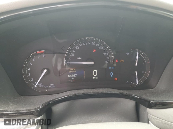2017 Cadillac XT5 Premium Luxury AWD with VIN 1GYKNERSXHZ303283, listed as a Copart auction lot 58002925 with 55,867 mi miles and Clean title. Bid and sale history available at DreamBid. Image 9.
