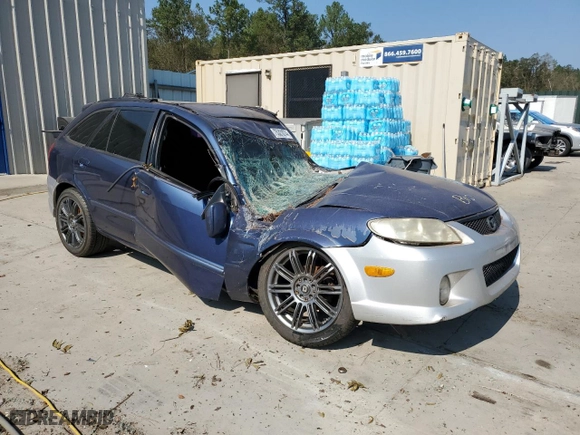 2002 Mazda Protege5 with VIN JM1BJ245021607620, listed as a Copart auction lot 75321074 with 0 mi miles and Salvage Title. Bid and sale history available at carsss.com. Image 4.
