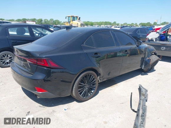 2015 Lexus IS 250 with VIN JTHBF1D21F5047167, listed as a IAAI auction lot 41952132 with 128,239 mi miles. Bid and sale history available at carsss.com. Image 4.